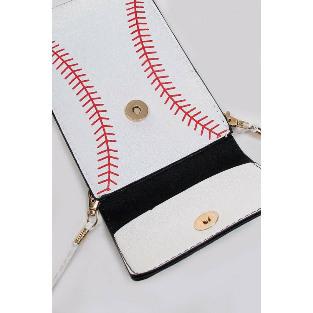 baseball crossbody cell phone bag