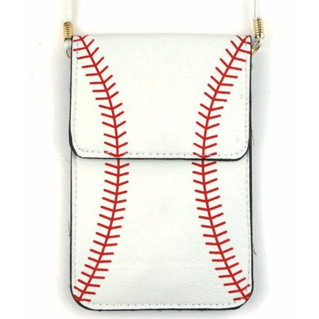Baseball phone purse