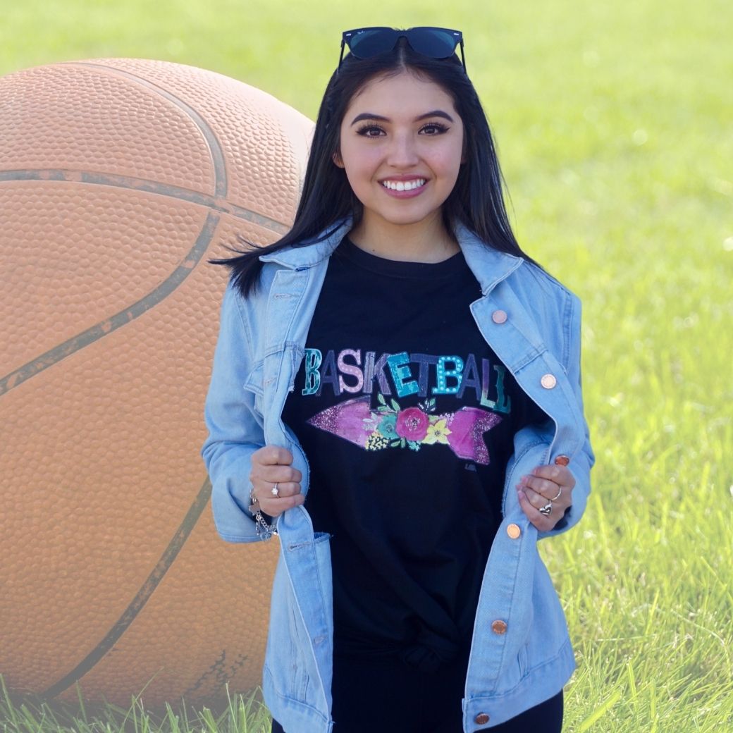 black basketball spirit shirt