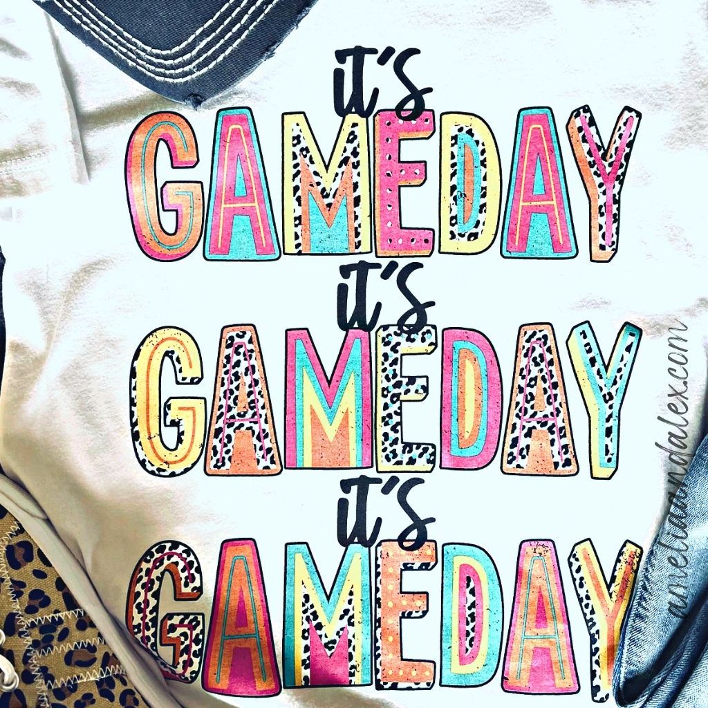 game day white t shirt