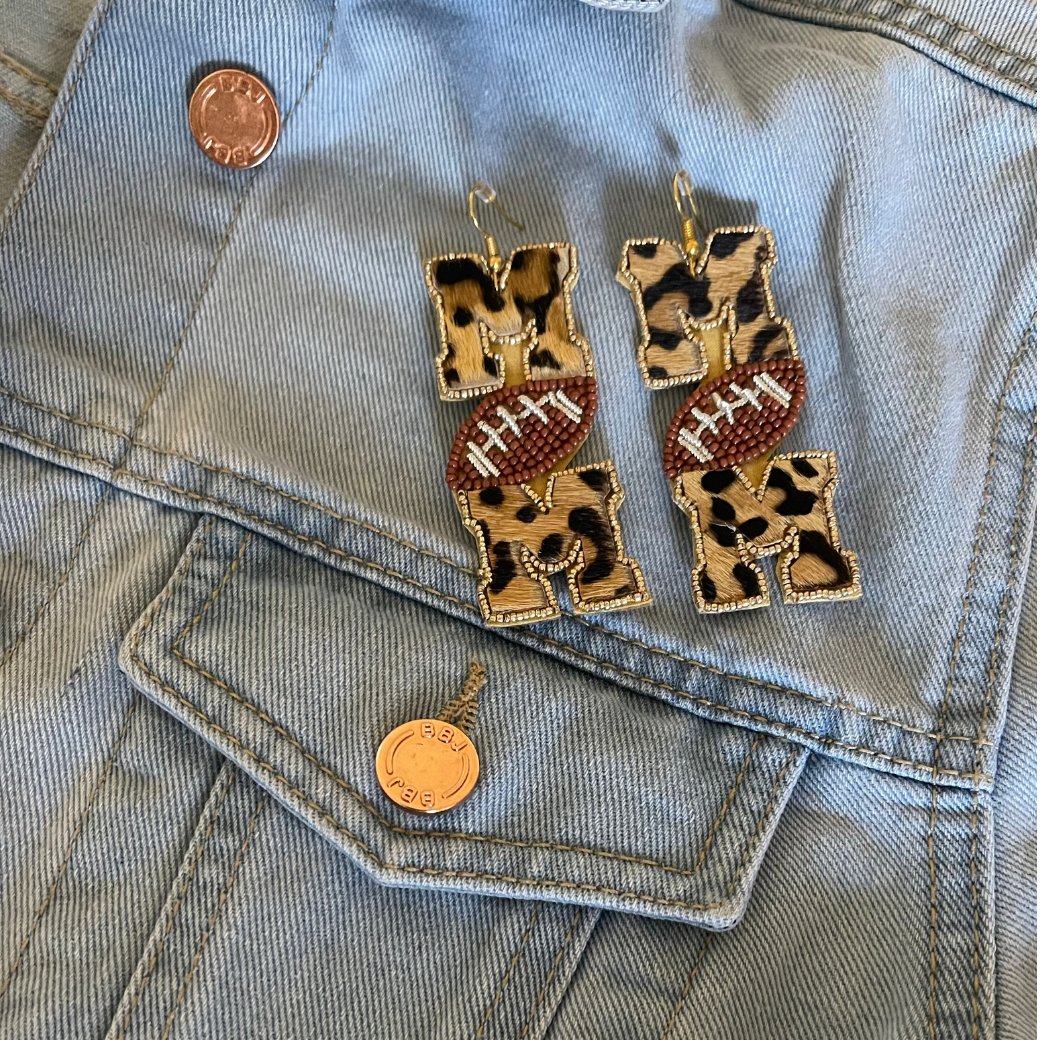 football mom dangle earrings
