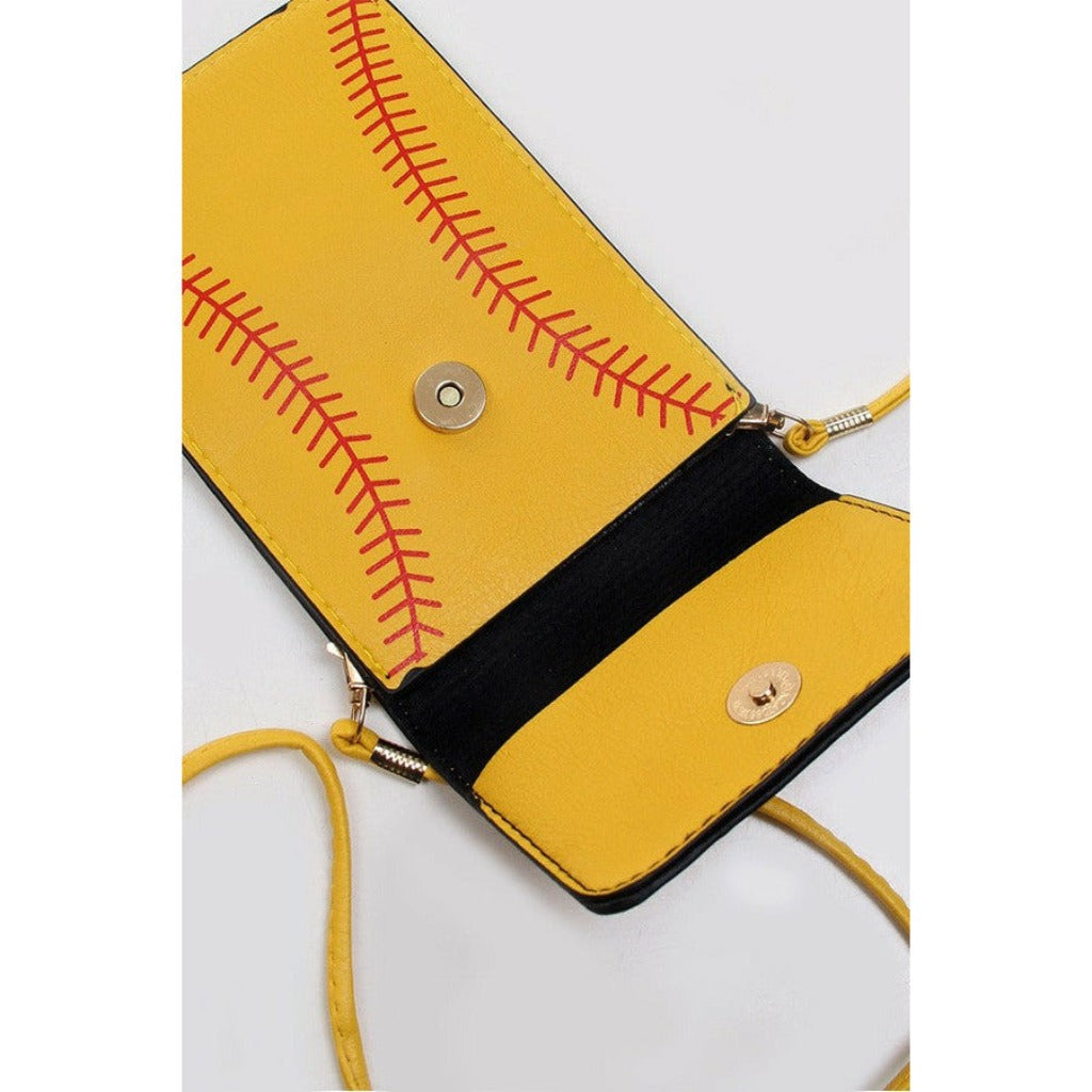 SOFTBALL CELLPHONE PURSE: Crossbody Purse