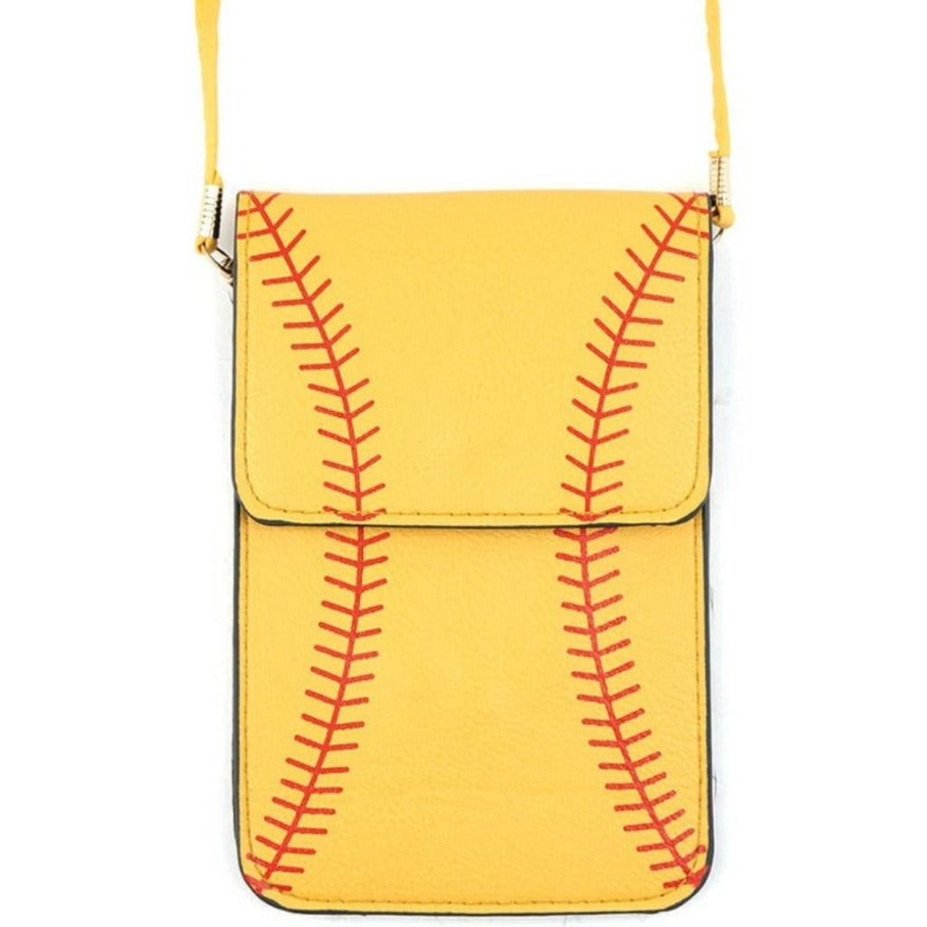 SOFTBALL CELLPHONE PURSE: Crossbody Purse