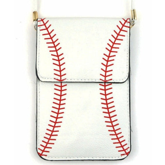 Baseball phone purse