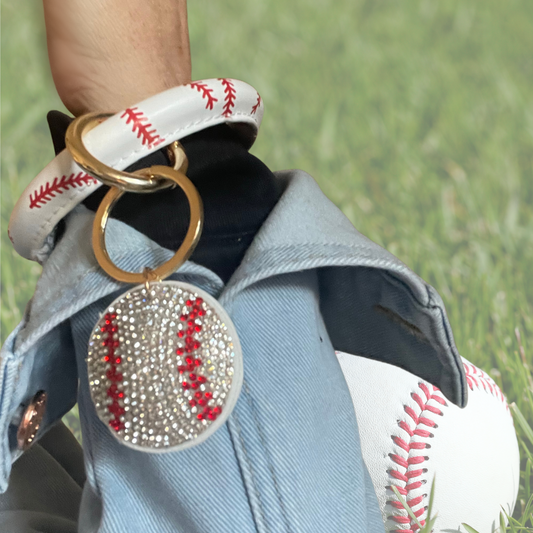 baseball wristlet