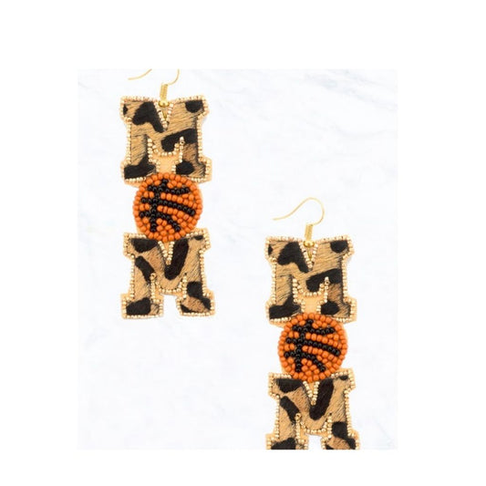 basketball mom earrings