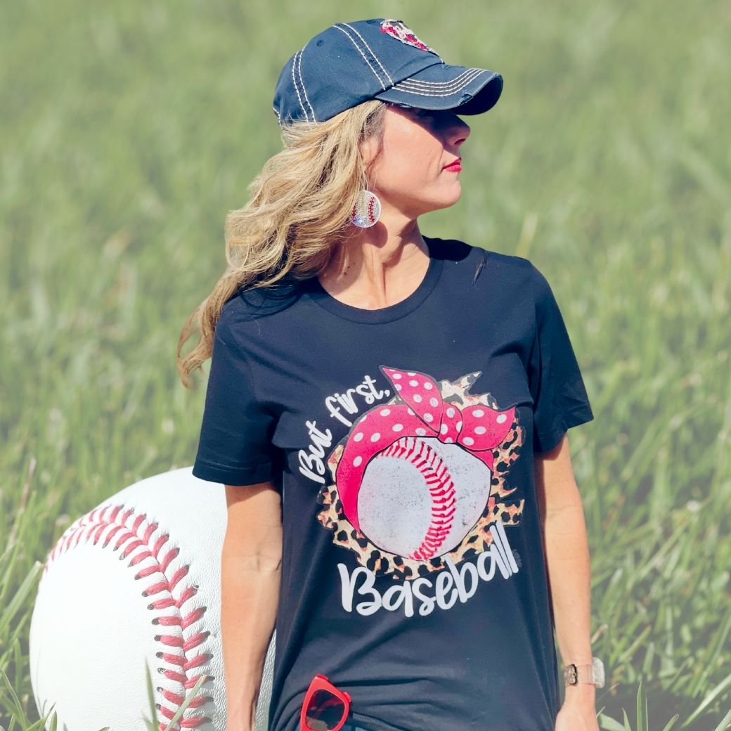 black baseball spirit shirt