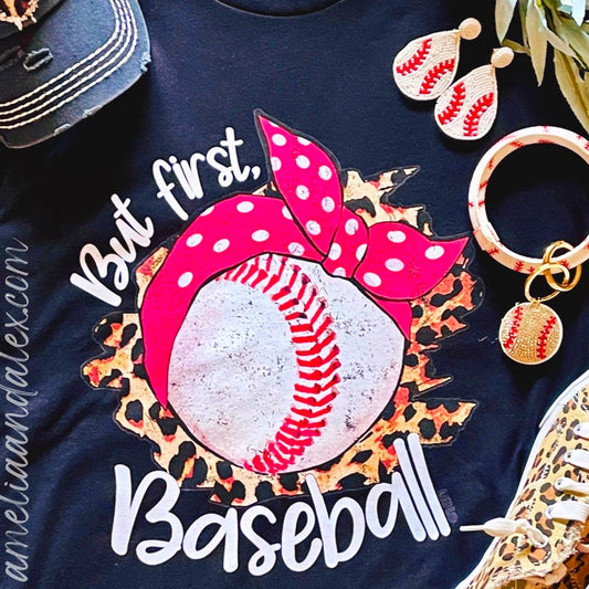 black baseball spirit shirt