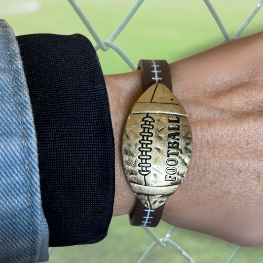 football engraved bracelet