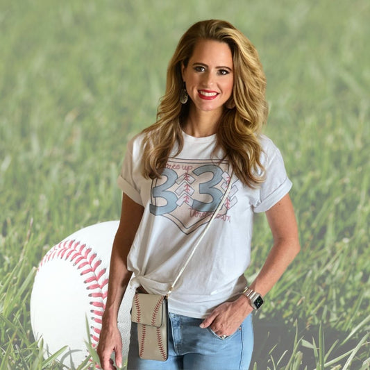 baseball crossbody phone purse